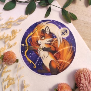 Schütze Sternzeichen als Fuchs - Chibi Sticker