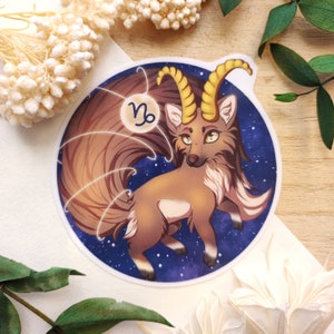 Steinbock Sternzeichen als Fuchs - Chibi Sticker