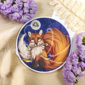 Signe du zodiaque Balance en renard - Chibi Sticker