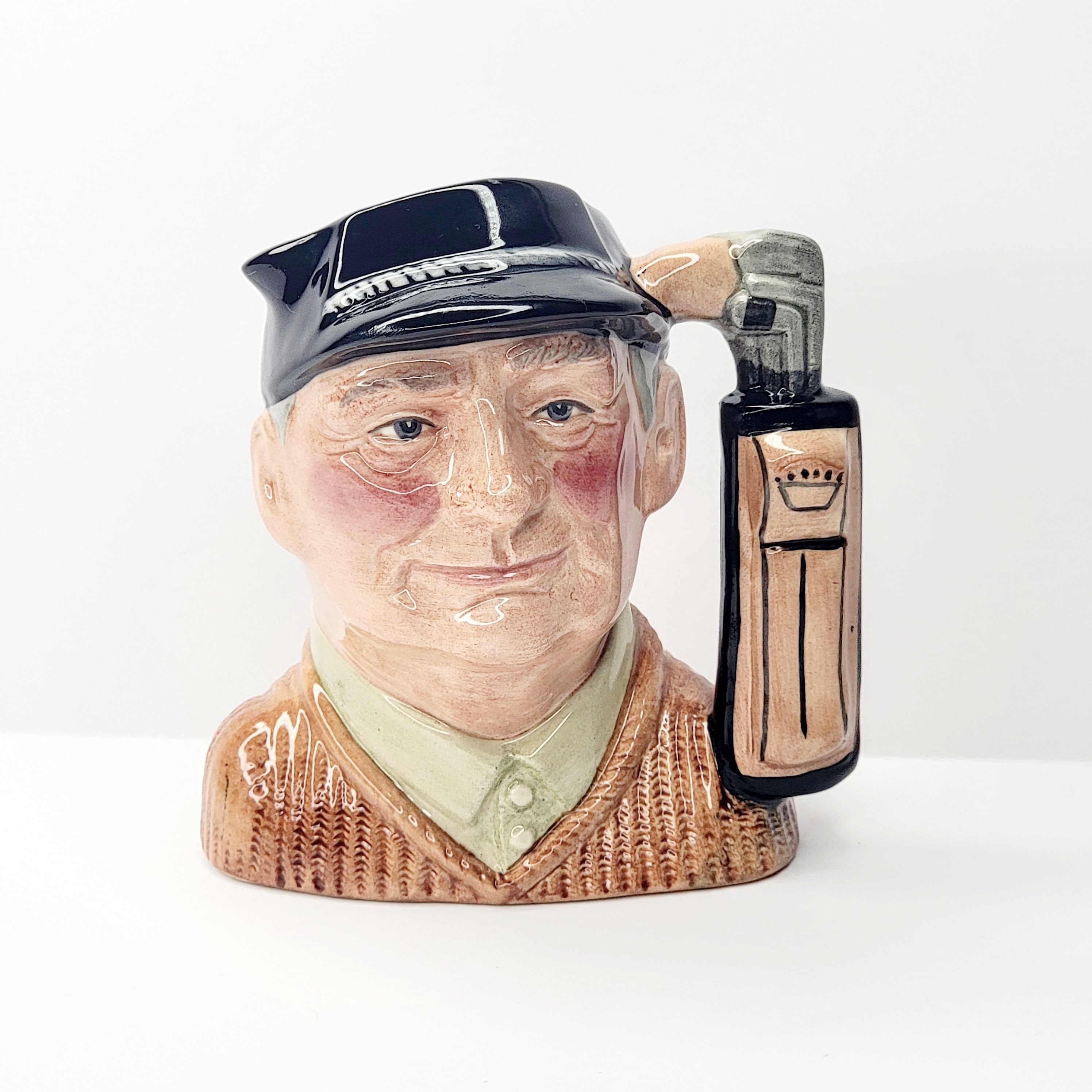 Royal Doulton Golfer Toby Mug D6756 Vintage Peter A Gee Golf Bag