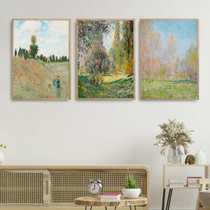 Monet Print, Claude Monet, Monet Poster, Printable Wall Art, Vintage Print, Fine Art, Digital Download, Exhibition Poster, Set of 3 Monet