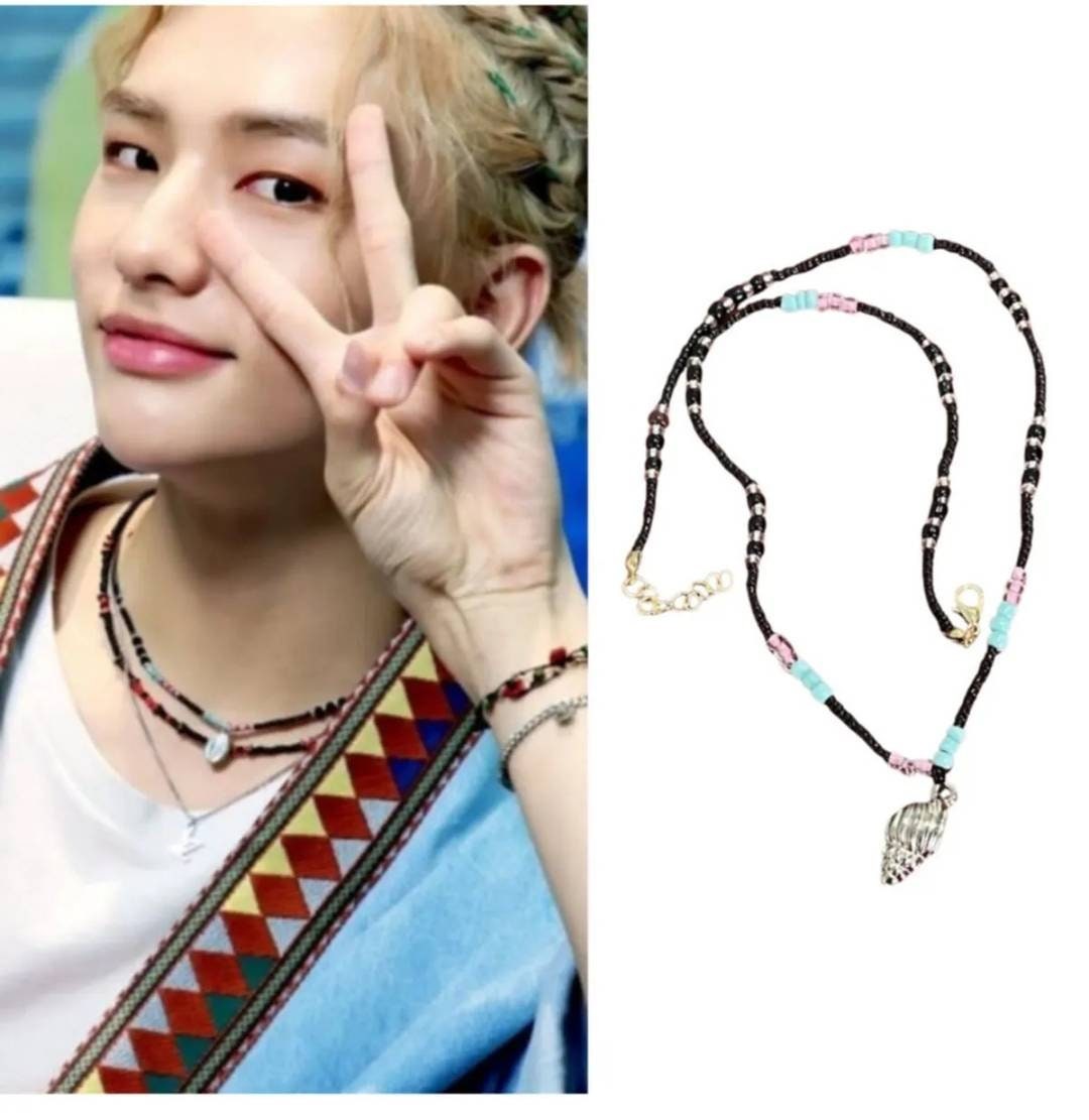 Hyunjin flower necklace Clearance