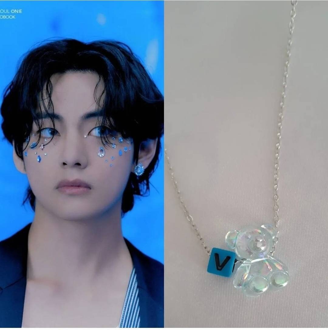 Buy BTS Kim Taehyung WINTER BEAR Necklace Online in India 