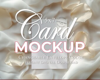 5x7 Valentine Card Mockup, Invitation Card, Greeting Card, Wedding Invitations, Mother Day, Simple Mockup, Romantic Greeting, Minimal Mockup