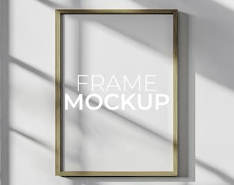 A4 Wooden Frame Mockup | Frame with Mat | Poster Mockup | A4 Wood Frame | Realistic Mockups | A4 Frame | Picuture Frame | White Frame Mockup
