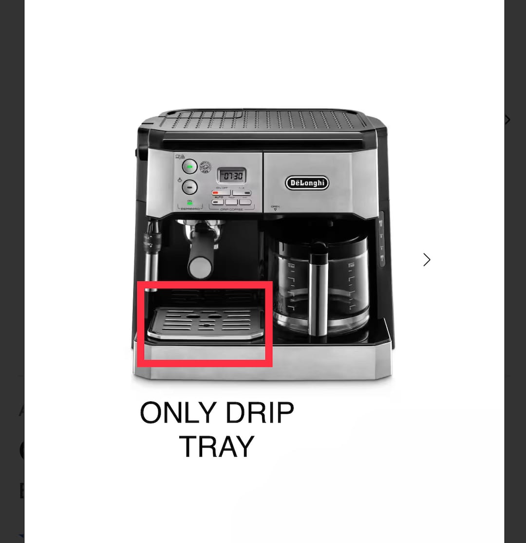 DELONGHI All in One Drip Tray Replacement Part FOR BCO430 Coffee