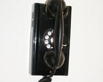 Antique 1940s Rotary Wall Telephone - Fully Functional/Works - Must see full description