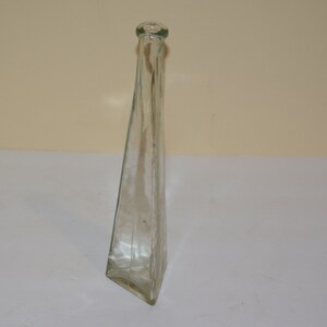 Vintage Rose Vase 12" Tall Triangular Base