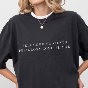 Luis Miguel t shirt fria como el viento peligrosa como el mar  Unisex Heavy Cotton Tee