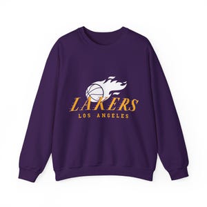 LA Lakers Sweatshirt, Basketball Crewneck - Sports Fan Gift, Team Apparel, NBA Hoodie, Gift for Him, Her, Birthday Present