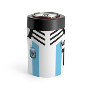 Messi Argentina Can Holder Cooler Personalized - Soccer Fan Gift, Football Lover Beverage Insulator, Custom Name Drink Sleeve, Sports Team