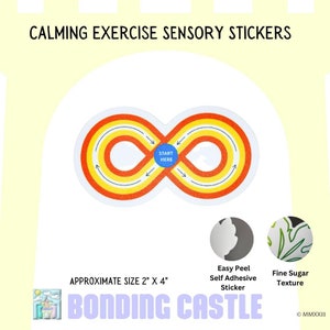 Adesivi sensoriali calmanti, adesivi di grandi dimensioni Adesivi strutturati Fidget, Esercizio calmante antistress, Adesivi antistress per adolescenti adulti