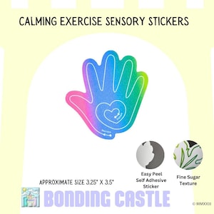 Adesivi sensoriali calmanti, adesivi di grandi dimensioni Fidget Textured Stickers, esercizi antistress calmanti, adesivi antistress per adulti e adolescenti
