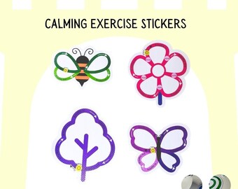 Calming Exercise Sensory Stickers, Adhesives Fidget Textured Stickers, Anti Stress Calm Exercise Tape,Stress Relief for Adults Teens Outdoor