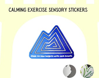 Calming Sensory Stickers, Large Size Adhesives Fidget Textured Stickers, Anti Stress Calm Exercise, Stress Relief stickers for Adults Teens