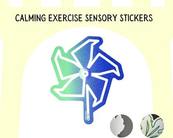 Calming Sensory Stickers, Large Size Adhesives Fidget Textured Stickers, Anti Stress Calm Exercise, Stress Relief stickers for Adults Teens