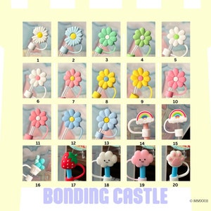 Coperture per cannucce Stanley, Coperture per cannucce Kawaii, Topper per cannucce, Copertura per cannucce di vetro e metallo 9-11 mm Apertura per cannucce