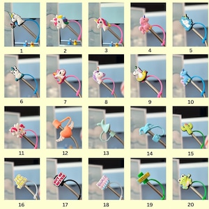 Stro Covers, Kawaii Stro Covers, Stro Toppers, Cover voor Metalen Glazen Rietjes 6-8mm stro opening