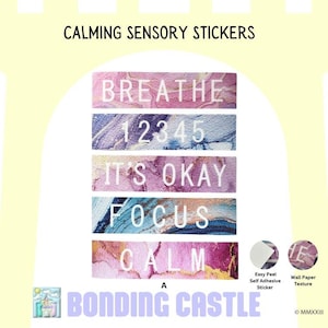 Calming Sensory Stickers Strips, Adhesives Fidget Textured Stickers, Anti Stress Calm Exercise Tape, Stress Relief for Adults Teens
