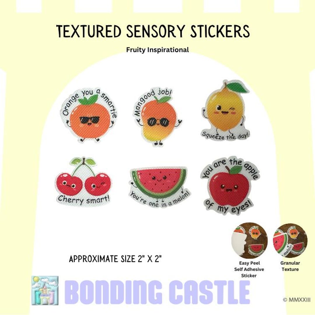 Textured Sensory Stickers Adhesives Fidget Textured Stickers, Calm ...