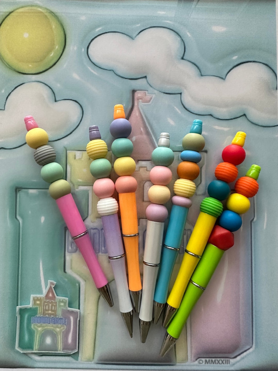 Colorful Rounded Beaded Pens Silicon Beaded Pens Handmade Gifts Back to