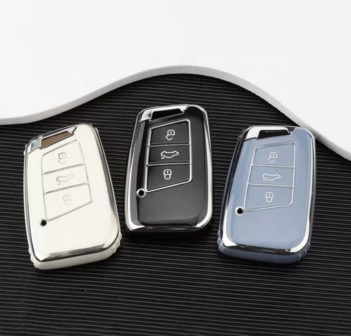 3pcs/set Tpu Soft Shell Car Key Case Cover + Black Braided Car Key Chain  Strap With Screwdriver Compatible With Nissan 4-button Smart Car Keys