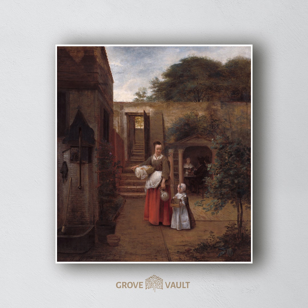 Vintage Wall Art Mother and Child Digital Art Prints Antique Prints