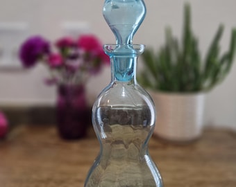 Glass Genie Bottle - Blue Decanter - MCM