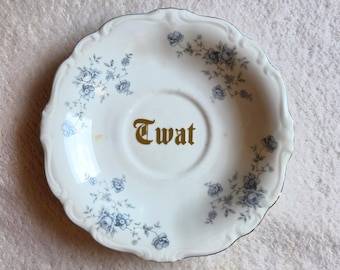 Twat verzamelbord – onbeleefd grappig vintage bord – geüpcycled muurkunst