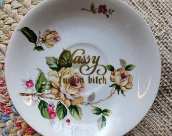 Classy Fucking Bitch bord – grappige vintage – ruwe geüpcycled muurkunst – brutaal cadeau voor vriend