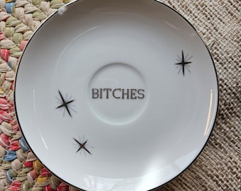 Bitches-verzamelbord - onbeleefd grappig geüpcycled bord