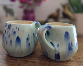 Pair of Vintage Mugs - Hand Made Ceramic Cups