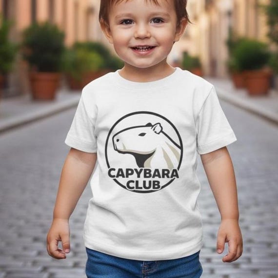Capybara Club Kids' T-Shirt - Funny Animal Graphic Holiday Tee