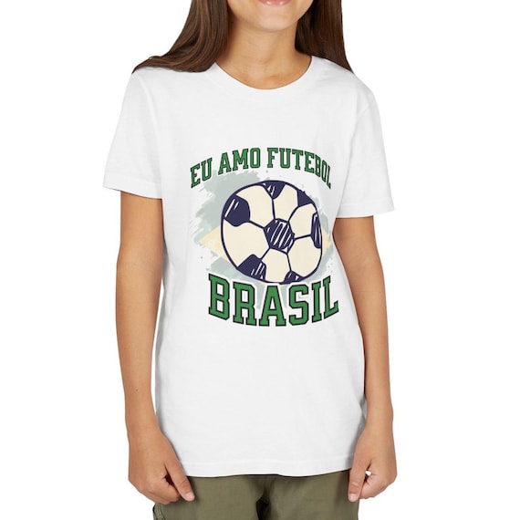 Eu Amo Futebol Brasil T-Shirt, Soccer Fan Shirt, Brazil Football Tee, World Cup Supporter Shirt, Sports Lover Gift, Casual Wear Tee