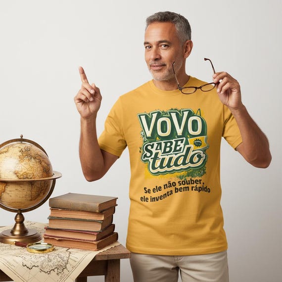 Playful Unisex T-Shirt - Perfect Gift for Grandparents, Vovo Sabedoria Design, Birthday, Family Gatherings, Casual Wear, Love