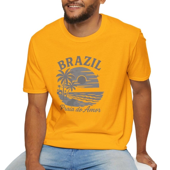 Brazil Sunset Beach Shirt - Praia do Amor Tropical Vacation Souvenir Tee for Summer Travel brasil t shirt