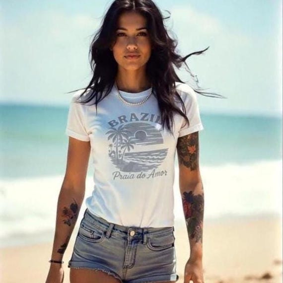 Brazil Sunset Beach Shirt - Praia do Amor Tropical Vacation Souvenir Tee for Summer Travel brasil t shirt