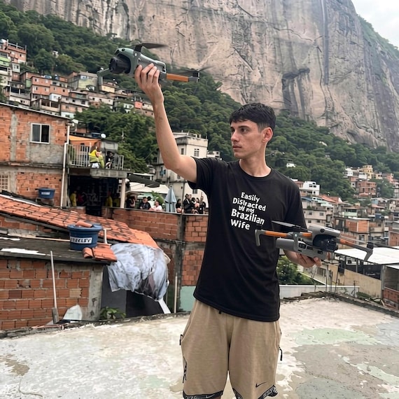 Easily Distracted Brazilian Wife Couple Shirt, Husband Gift Tee