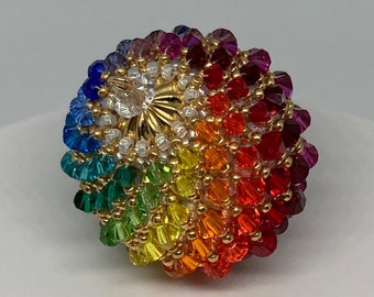 Regenbogen Perlen Weihnachtsschmuck jewelryed Weihnachtskugel Ornamente Kristall Suncatcher Auto Suncatcher Fenster