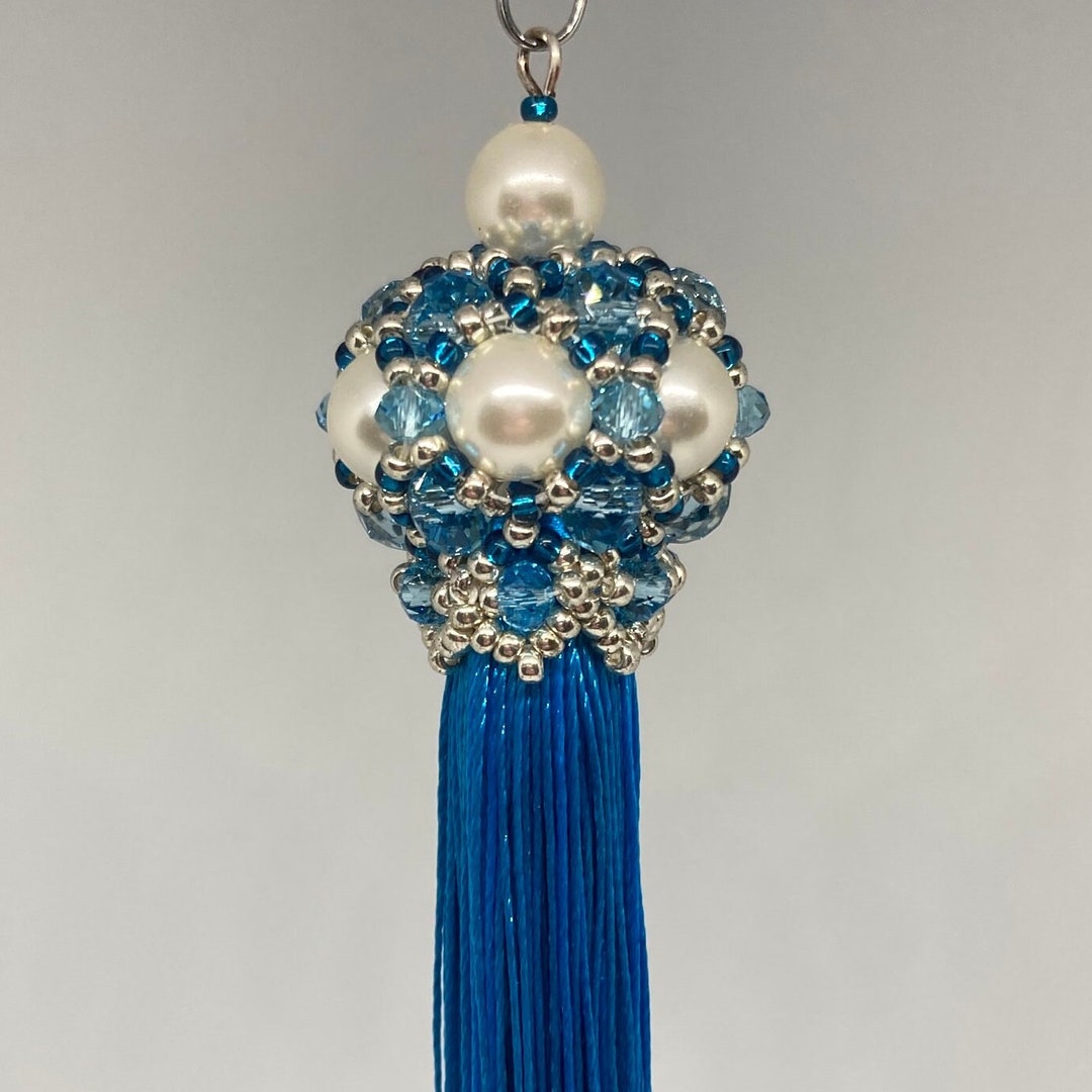 Beaded Tassel Christmas Ornament Seed Bead Ornaments Etsy