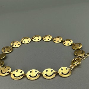 Gold Plated Smile Bracelet