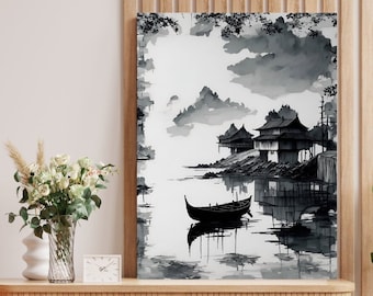 Deep Sea - Japanese Wall Art - Canvas Print | Office, Office Decoration, Decoration, Wall Art, Wall Decoration, Wall Art