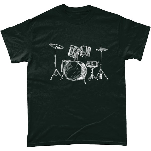 T-shirt Drum Kit Batteristi regalo Strumento musicale TShirt T-shirt musica rock