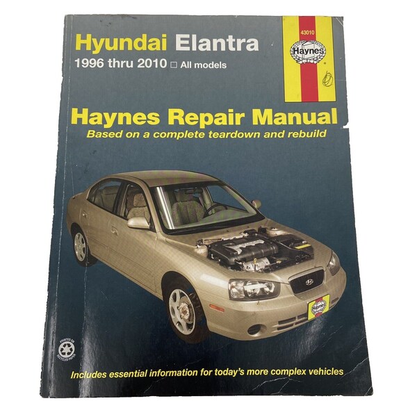 Haynes Repair Manual 43010 Hyundai Elantra 1996 - 2010 Paperback