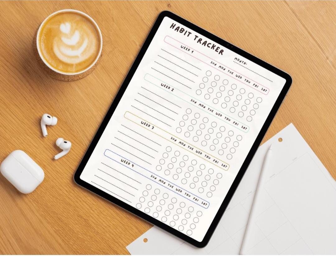 Minimalist Habit Tracker Printable | Monthly Digital Download ...
