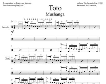 Toto - Mushanga (Drum Sheet Music)