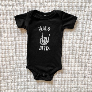 emo kid baby shirt, emo kid toddler shirt, goth baby gift, emo baby gift, elder emo pregnancy announcement, emo newborn gift, goth toddler