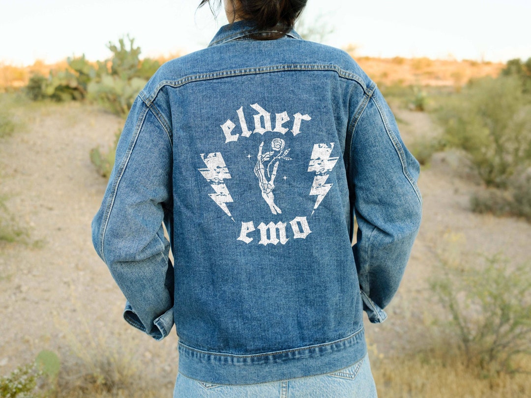 【DISCERNMENT】Elder Washed Denim Hood Anorak EDIKTED Hooded Vintage Washed Denim Bomber Jacket - LIGHT