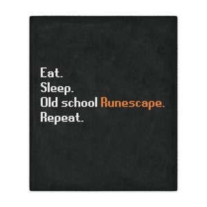 eat sleep old school runescape repeat blanket, osrs blanket, runescape gift