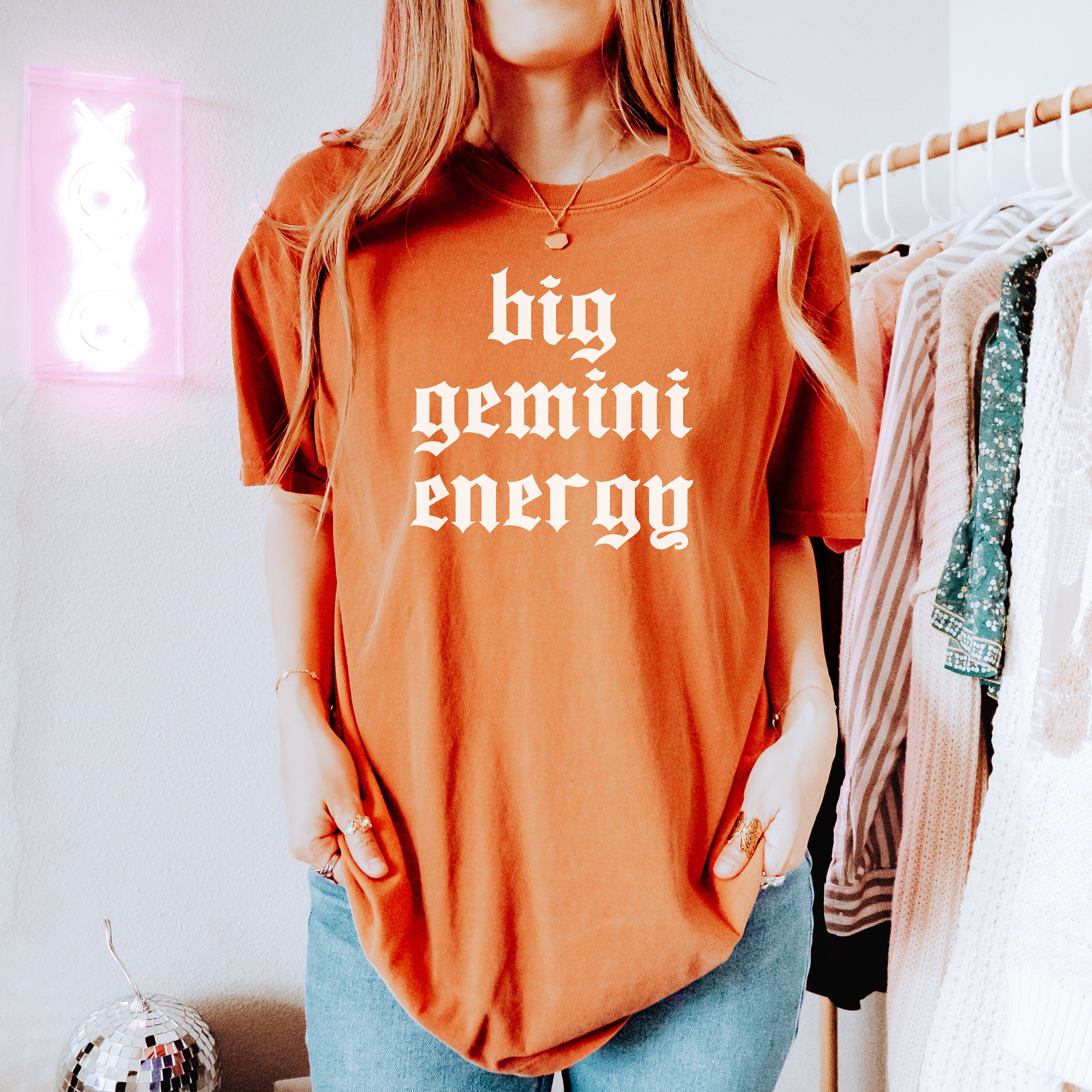 Big gemini energy, gemini shirt, astrology shirt, zodiac shirt 
